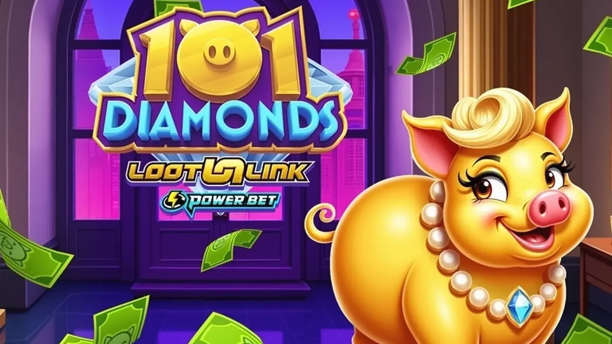 Tampilan visual slot 101 Diamonds dengan tema berlian yang mewah