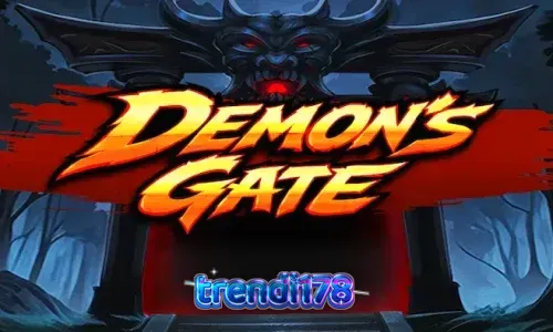 Tampilan visual slot Demon's Gate dengan tema portal fantasi gelap
